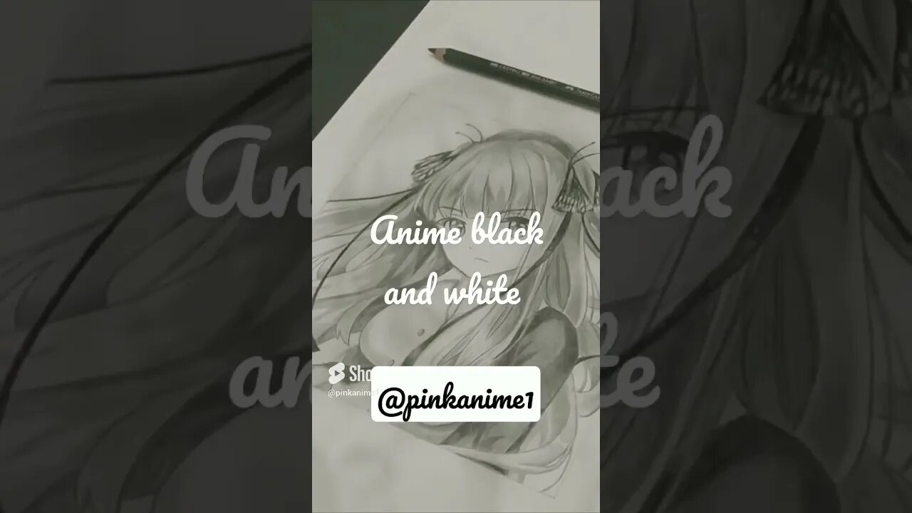 Nino Nakano. De Ruyter.How to draw anime using only one pencil #shorts