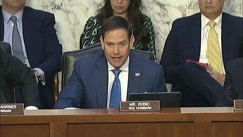 Vice Chairman Rubio Delivers Opening Remarks at a Senate Intelligence Hearing on Worldwide Threats