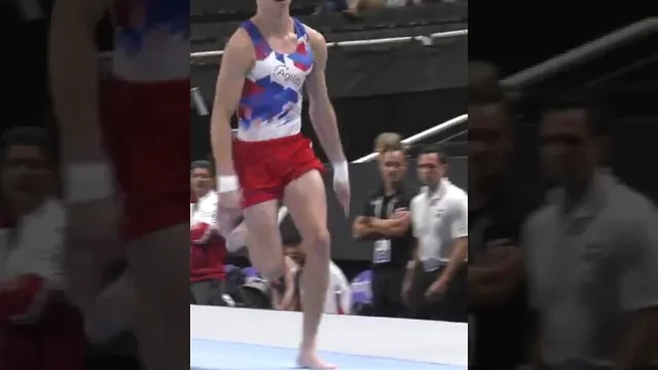 Nathan Roman on Vault - 2023 Xfinity US Championships Junior Men Day 1 #shorts