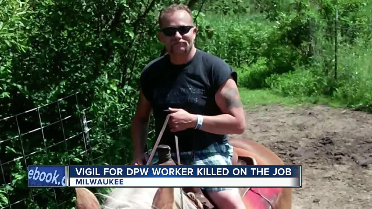 Vigil held for DPW killed on the job