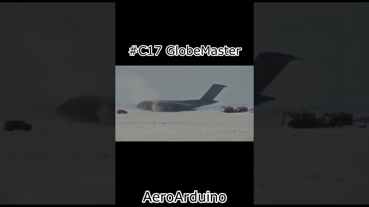 Funny Massive #C17 GlobeMaster Moonwalking Snowy Runway Thrust Reverser #Aviation #Fly #AeroArduino