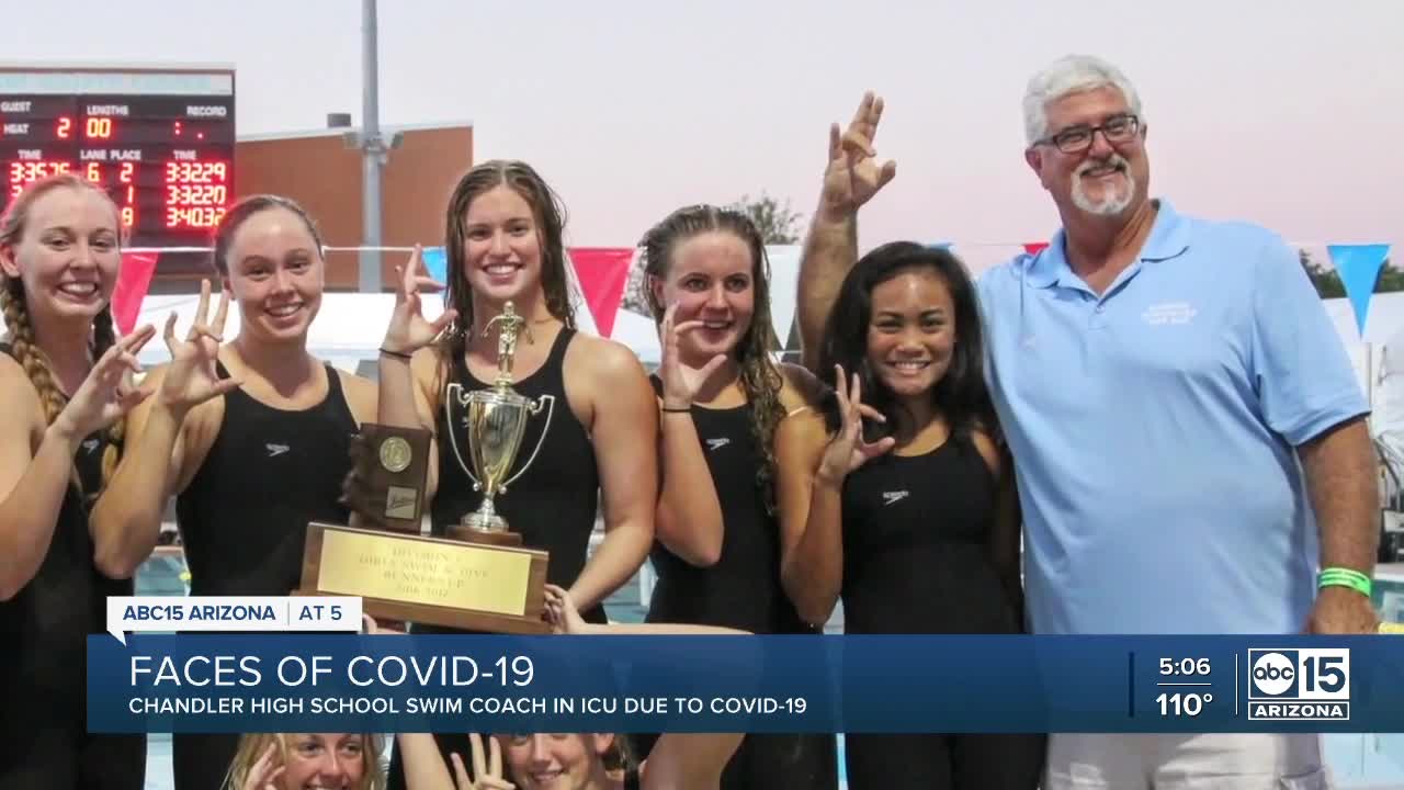 Chandler High School swim coach in ICU due to COVID-19