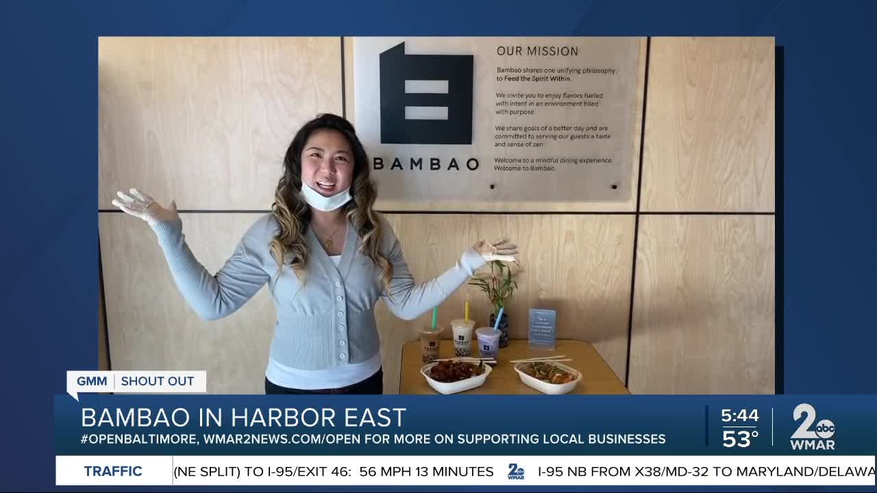 Bambao says "We're Open Baltimore!"