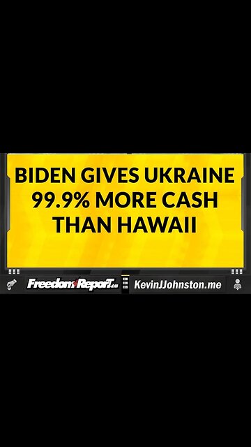 BIDEN GIVES HAWAII LESS THAN 1% OF WHAT HE IS GIVING TO UKRAINE