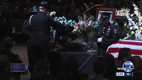 Law enforcement, public honor El Paso Co. Deputy Micah Flick during funeral service