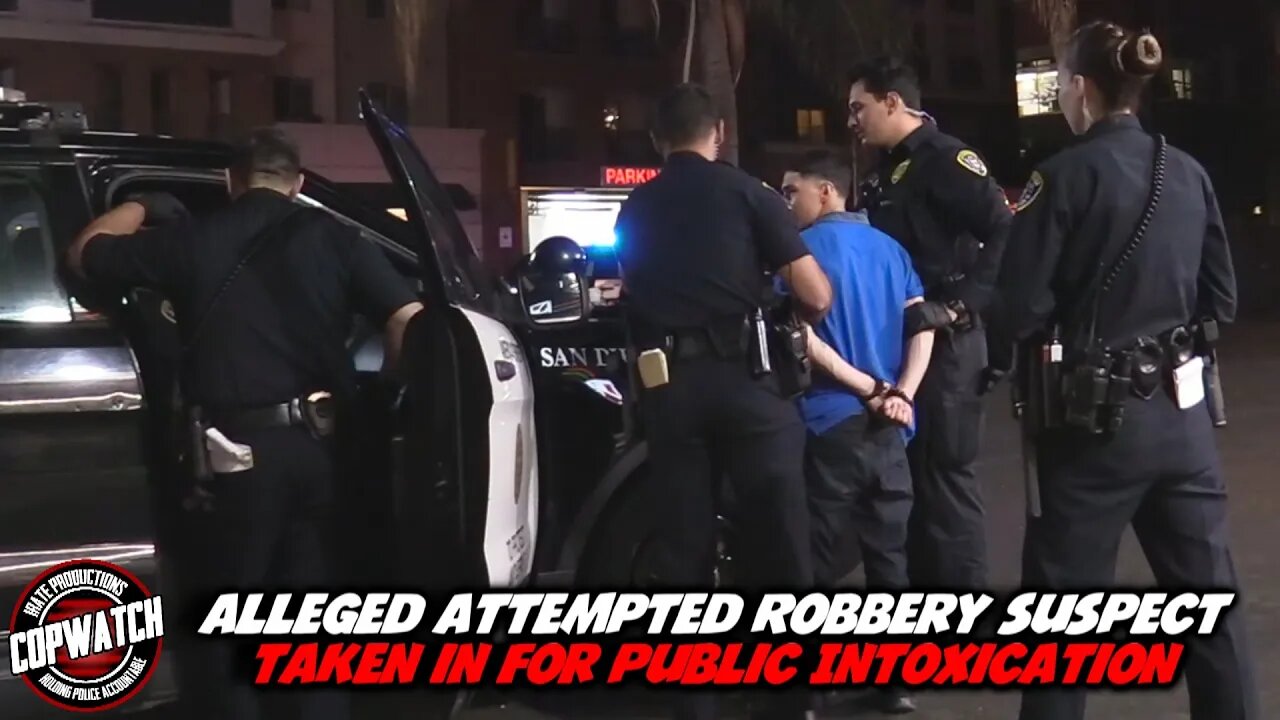 Alleged Attempted Robbery Suspect Taken in for Public Intox. | Copwatch