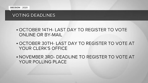 Only two days left to register to vote by mail or online