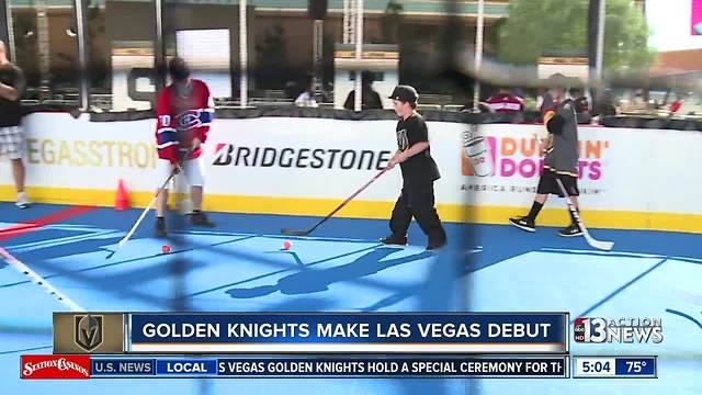 Fans enjoy pre-game festivities before Vegas Golden Knights home opening game