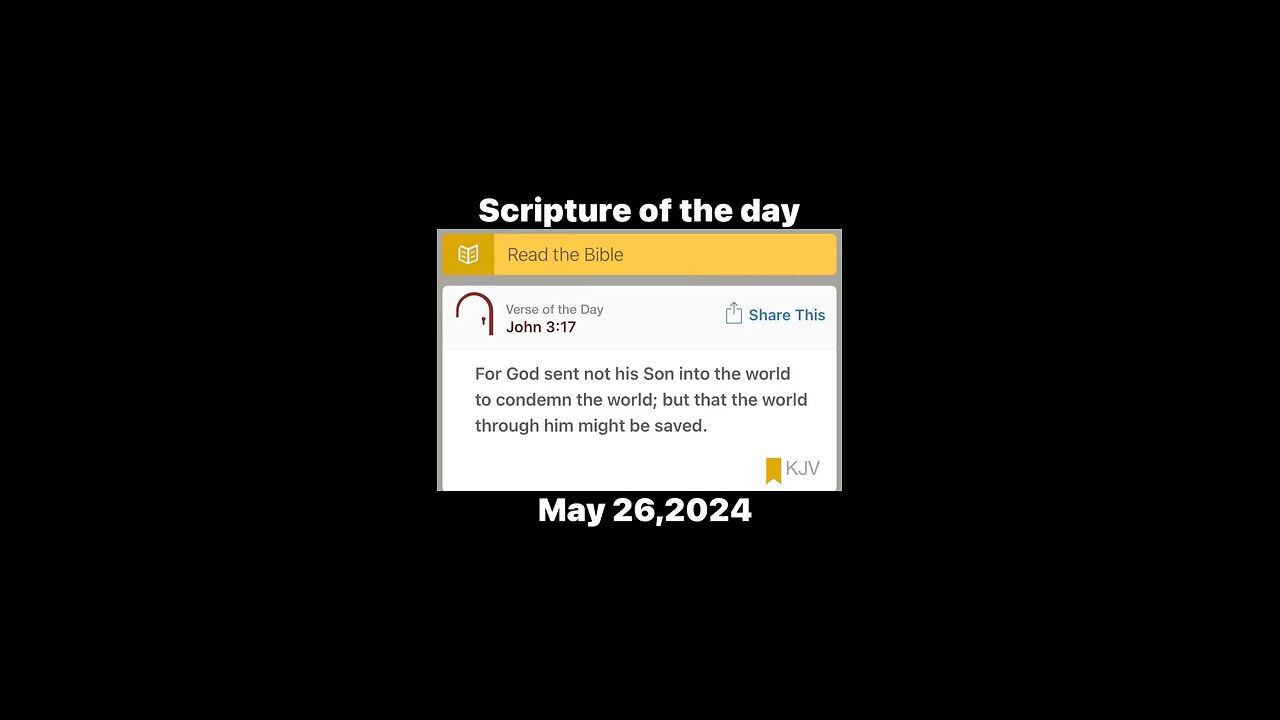 05/26/24 Scripture of the day