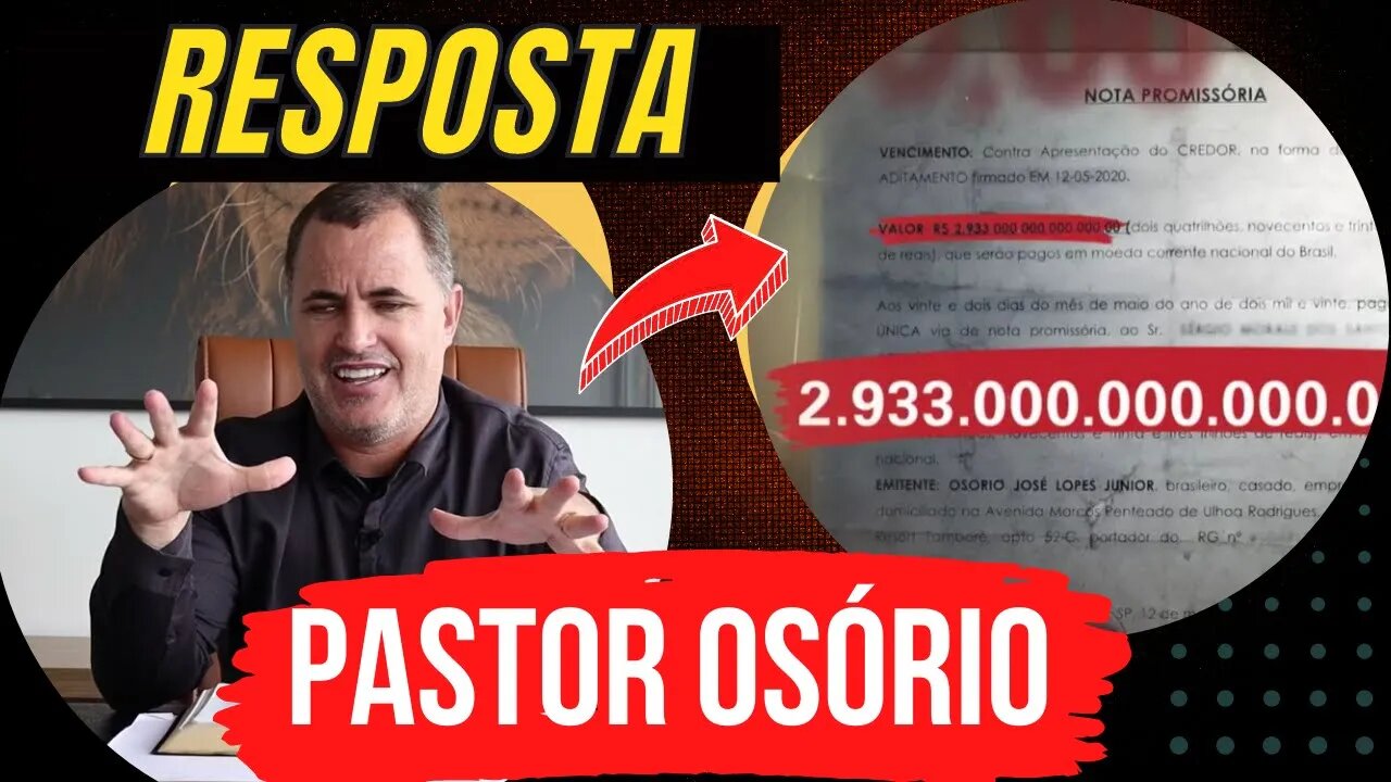 PASTOR OSÓRIO RESPOSTA