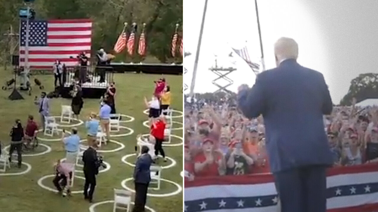 Trump Versus Biden In Georgia Live Rally Turnout Battle