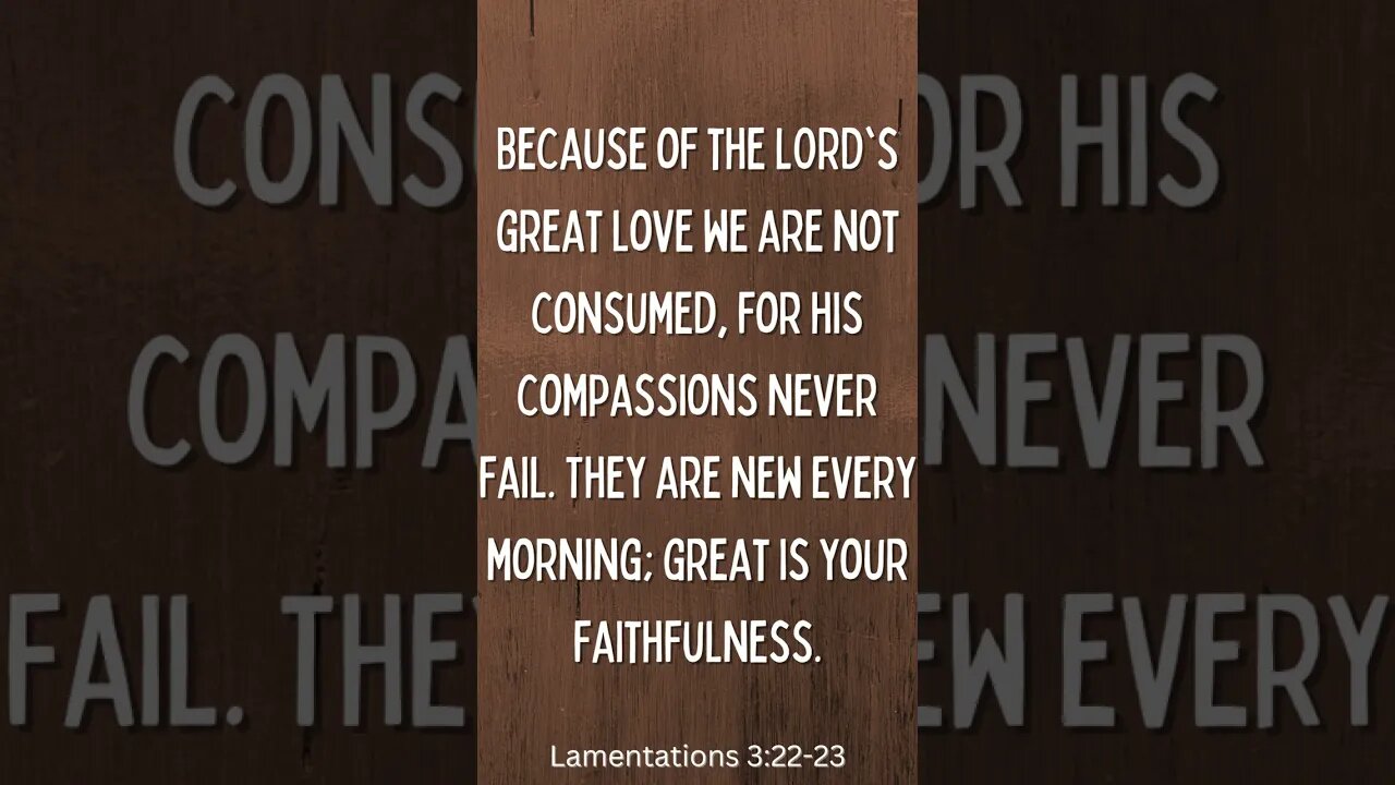 Lamentations 3:22-23 #shorts