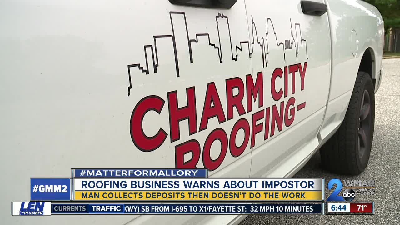 Roofing business warns about impostor stealing deposits