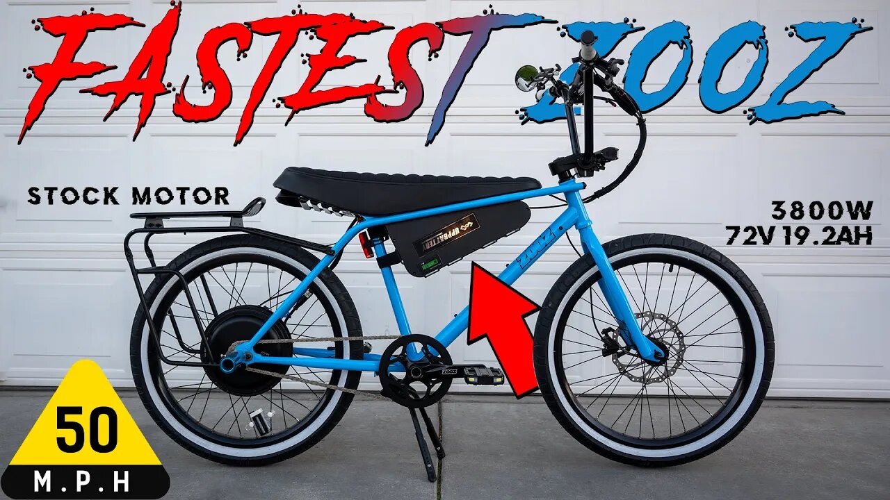 Worlds FASTEST ZOOZ Stock Motor BMX BIKE 72v TOP SPEED