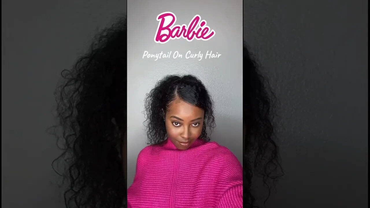 #Barbie ponytail on #CurlyHair 🩷