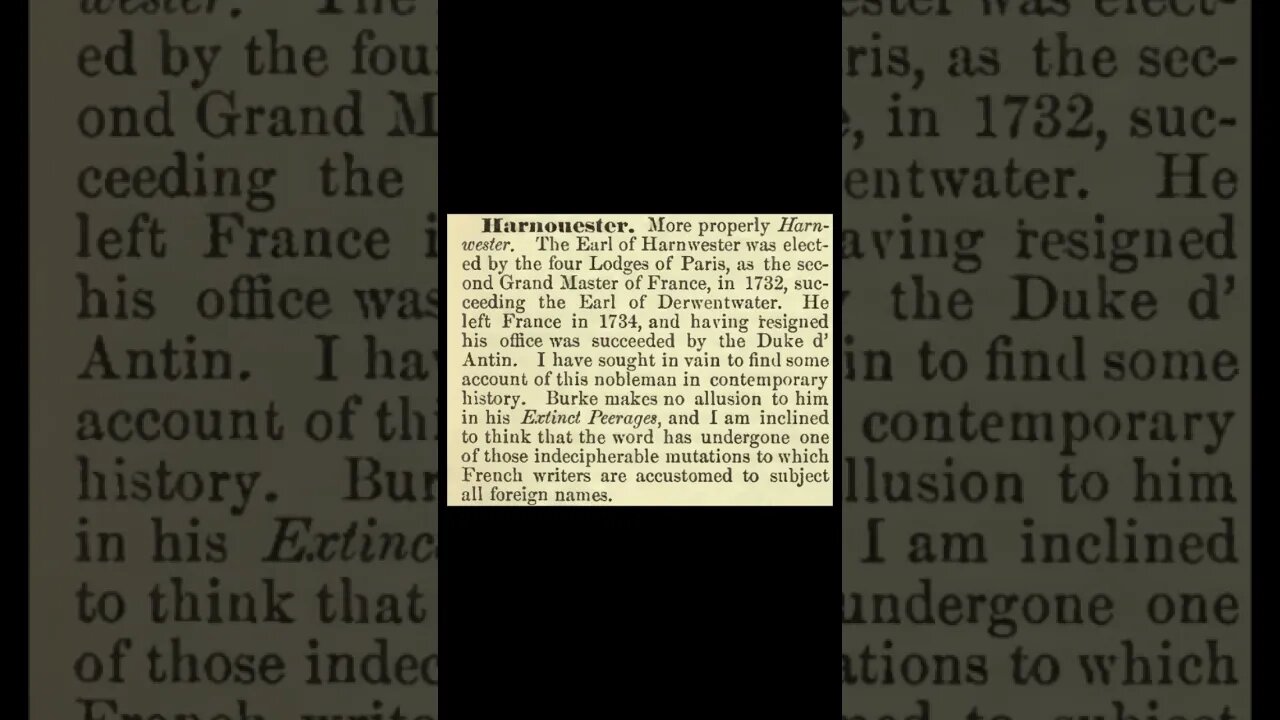 Harnouester: Encyclopedia of Freemasonry By Albert G. Mackey