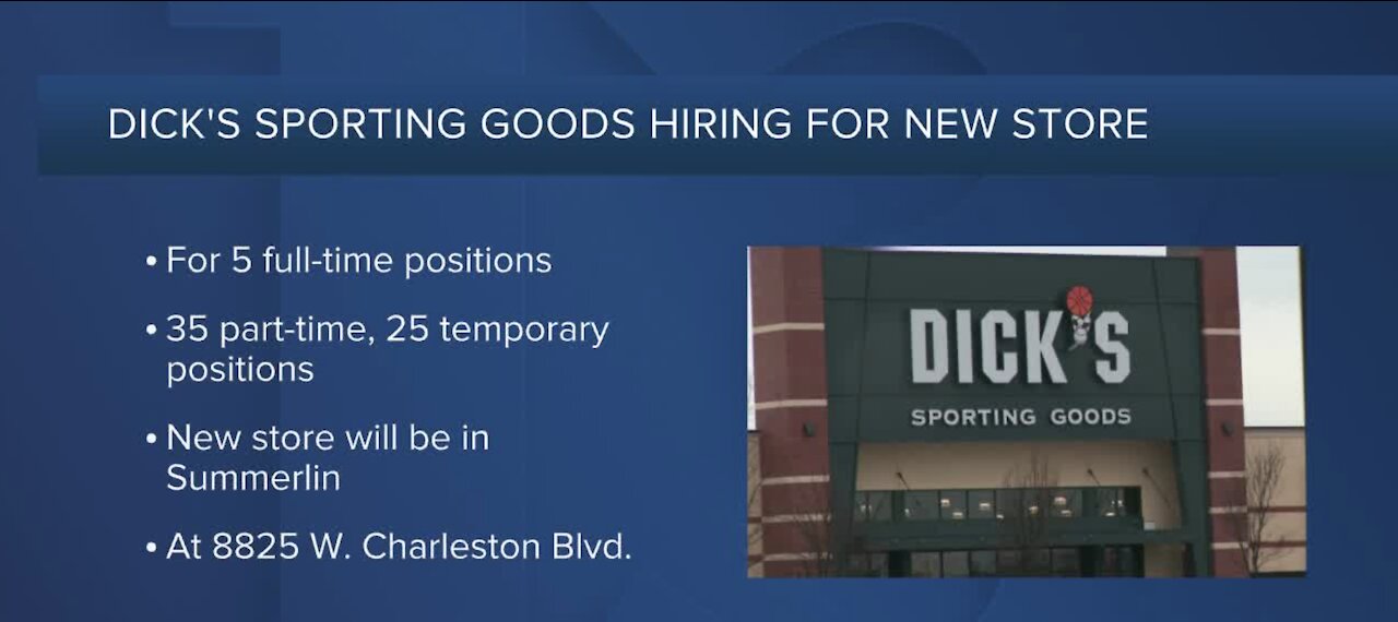 DICK'S Sporting Goods hiring for new Summerlin store