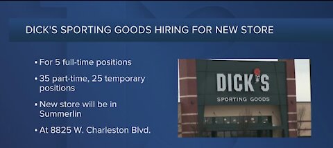 DICK'S Sporting Goods hiring for new Summerlin store