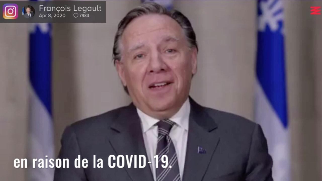 François Legault demande à toute personne libre à temps plein de venir en aide en CHSLD