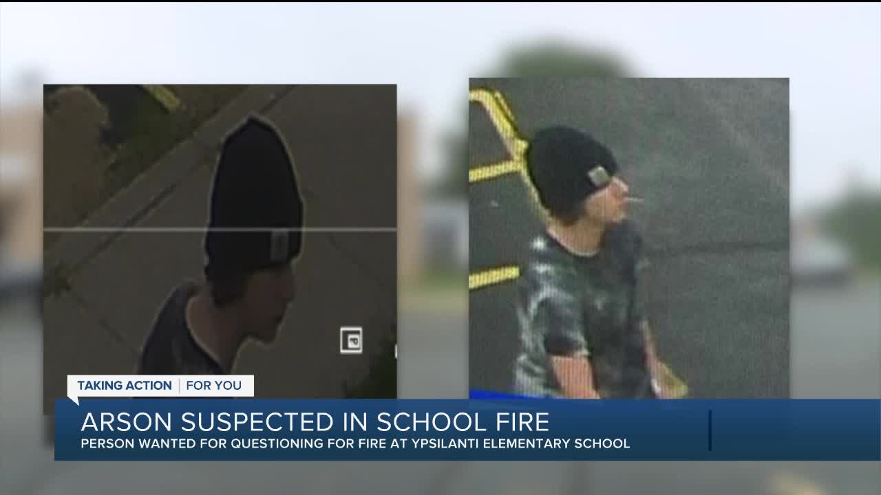 Person wanted for questioning in fire at Ypsilanti elementary school