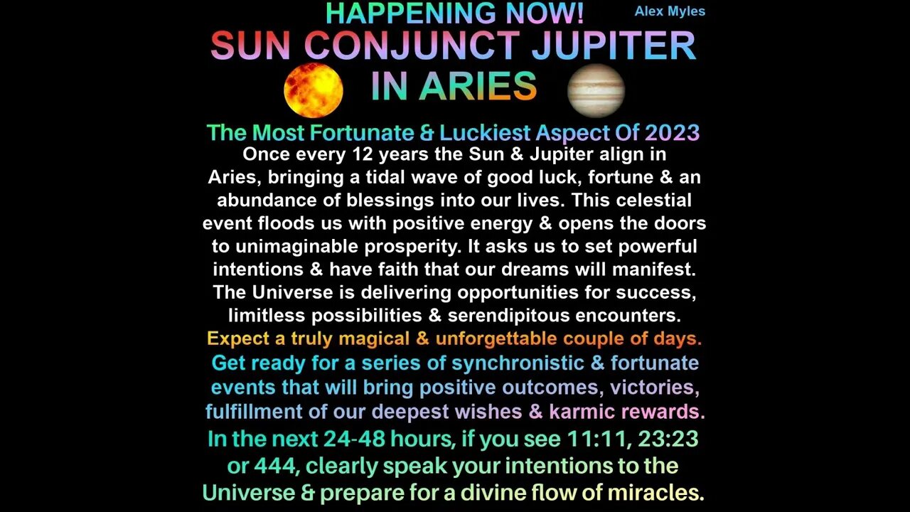 Sun Conjunct Jupiter ♃ in Aries The Luckiest Planet in the Sky + Galactic Activator