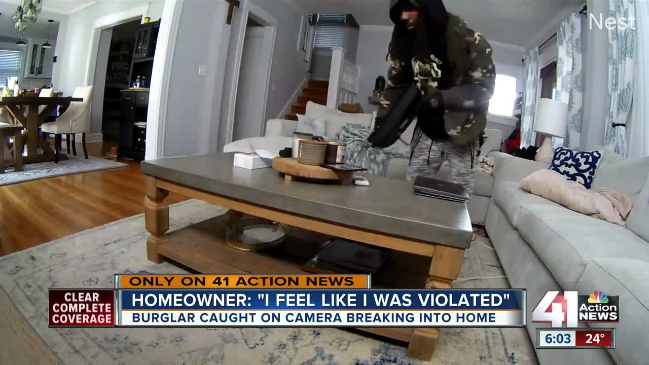 Burglar caught on camera breaking into home