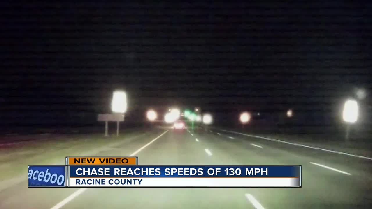 Chase reaches speeds close to 130 mph in Racine County