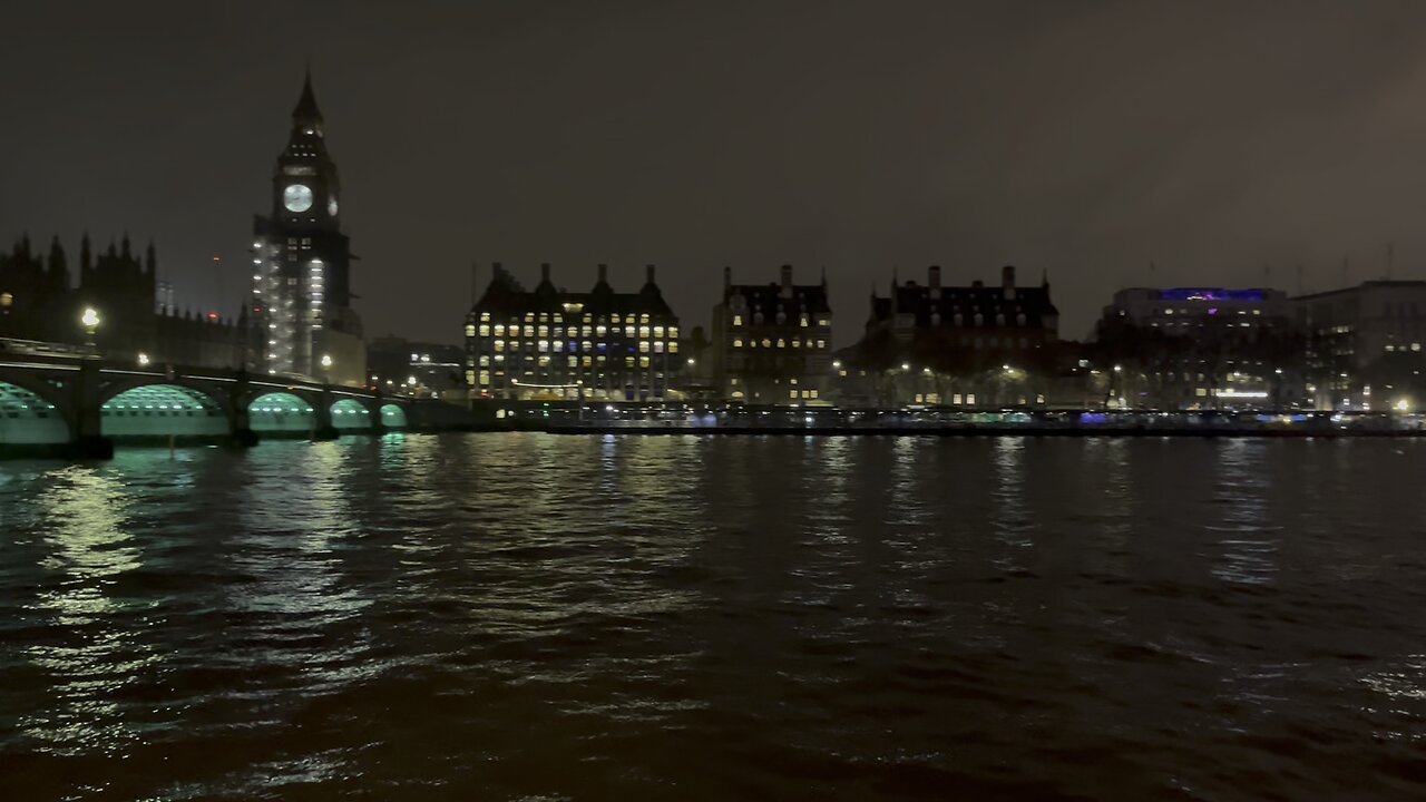 WALKING BY LONDON BRIDGE IN A NIGHT TIME