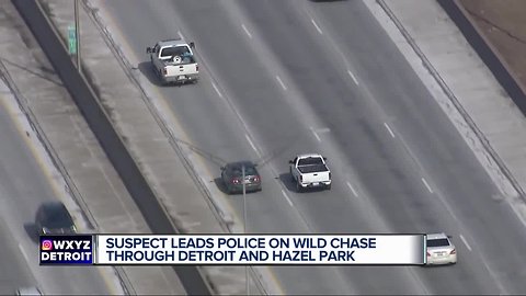 Dramatic police chase ends in arrest in Hazel Park