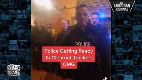 Cops Confront Truckers In Canada