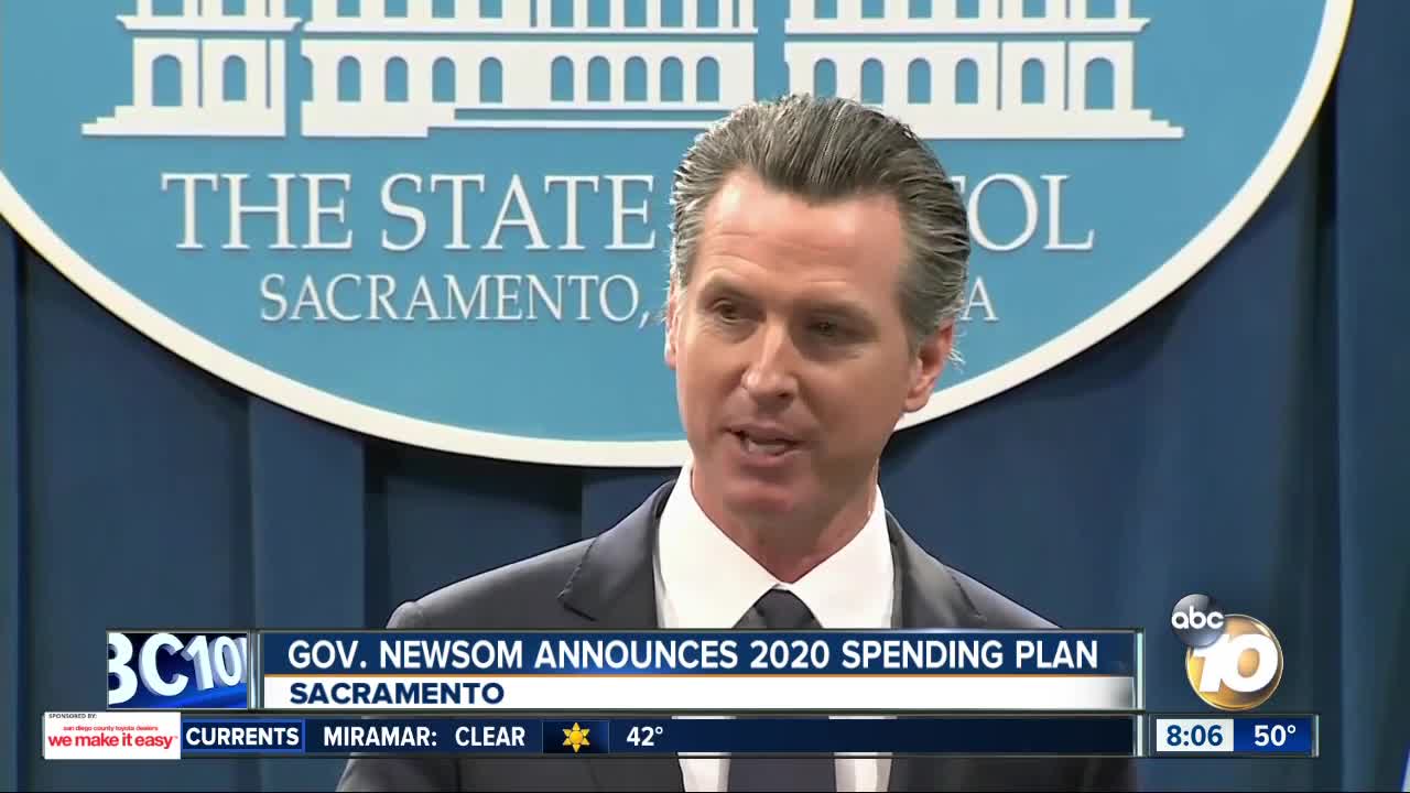 Gov. Newsom announces 2020 spending plan