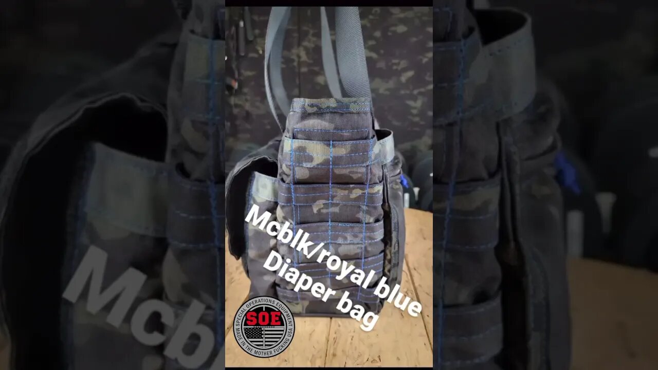 #MultiCam with royal blue Diaper bag! Email us with your color choices! #shorts #diaperbag #edcbag