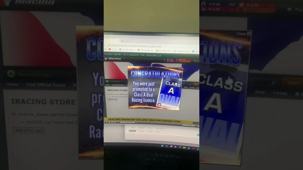 How long does it take to get your class A oval on Iracing? It took me 13 days. Yes Irating suffers!