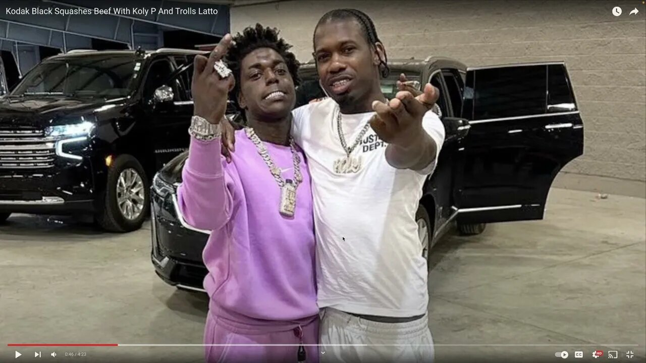 kodak black squashes beef with koly p and trolls latto