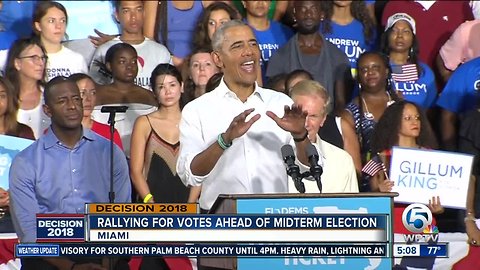 Barack Obama on campaign trail in Miami