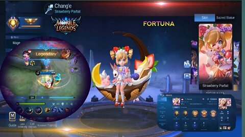 Chang'e Strawberry Parfait Skin Gameplay By Fotuna- -Mobile Legends