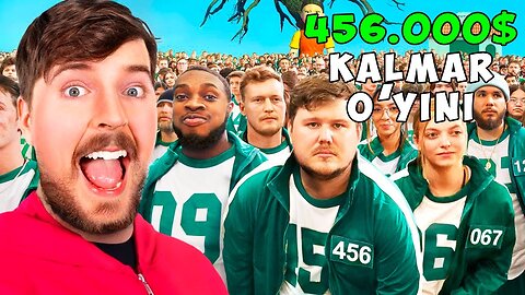 Kalmar O'yini hayotda 456.000$ uchun - @MrBeast O'zbekchada