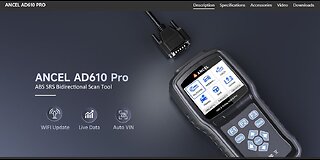 Ancel AD610 Pro ODBII/ABS/Airbag Diagnostic Scanner