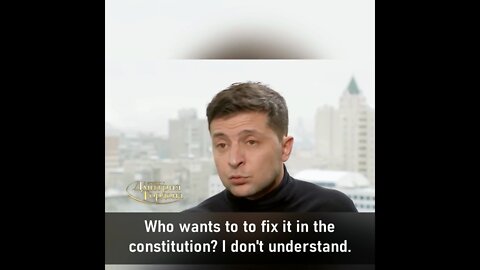 Zelensky once spoke Russian and used to say reasonable things