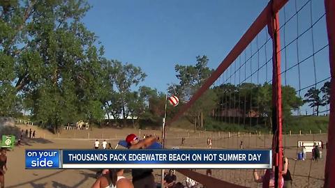 Clevelanders spent their Sunday at the beach