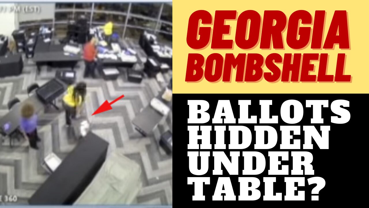 GEORGIA ELECTION BOMBSHELL VIDEO - BOXES OF VOTES UNDER TABLE?