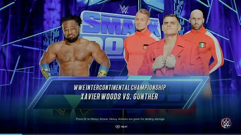 WWE Smackdown Xavier Woods vs Gunther for the WWE Intercontinental Championship