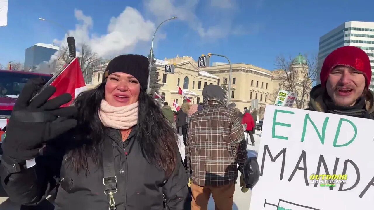 Protesting at the Winnipeg Manitoba Legislative #FreedomConvoy2022 #TruckersForFreedom