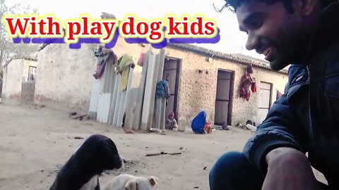 play with dog kids very funny video