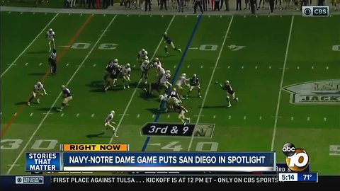 Navy-Notre Dame to put San Diego in spotlight