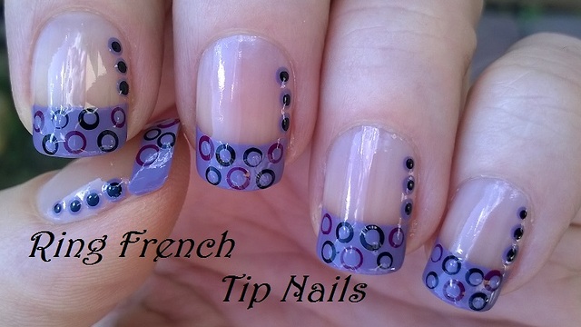 French Manicure With Dotticure Nail Art