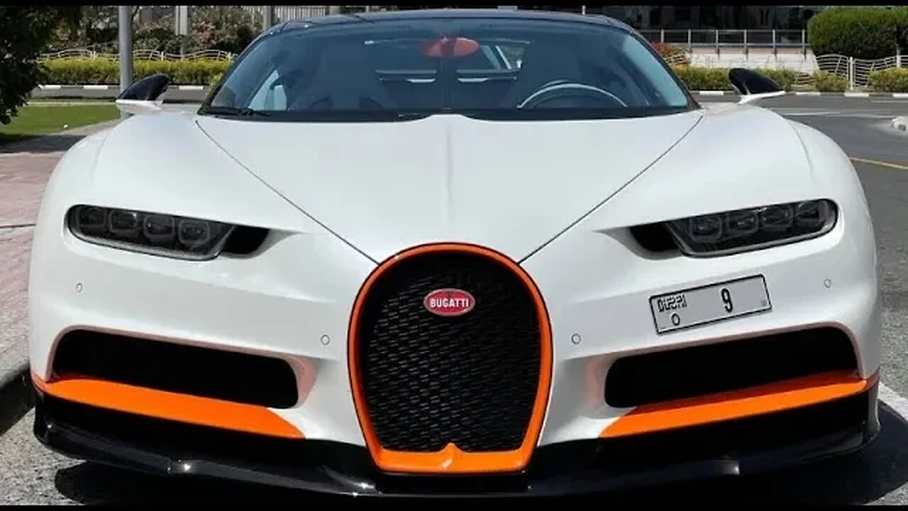 🏁🥇Brutal Bugatti Chiron flyby and STARTUP €2.5 million NUMBERPLATE in Dubai. Thanks Edwin Müller!