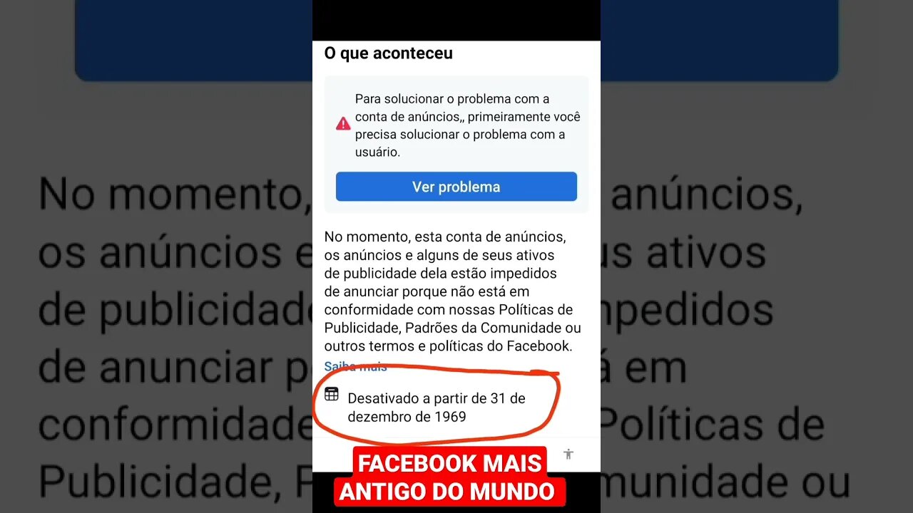 FACEBOOK MAIS ANTIGO DO MUNDO