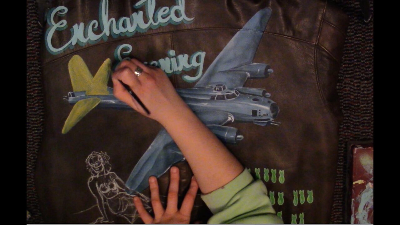 Painting My Own WWII Inspired Bomber Jacket Enchanted Evening