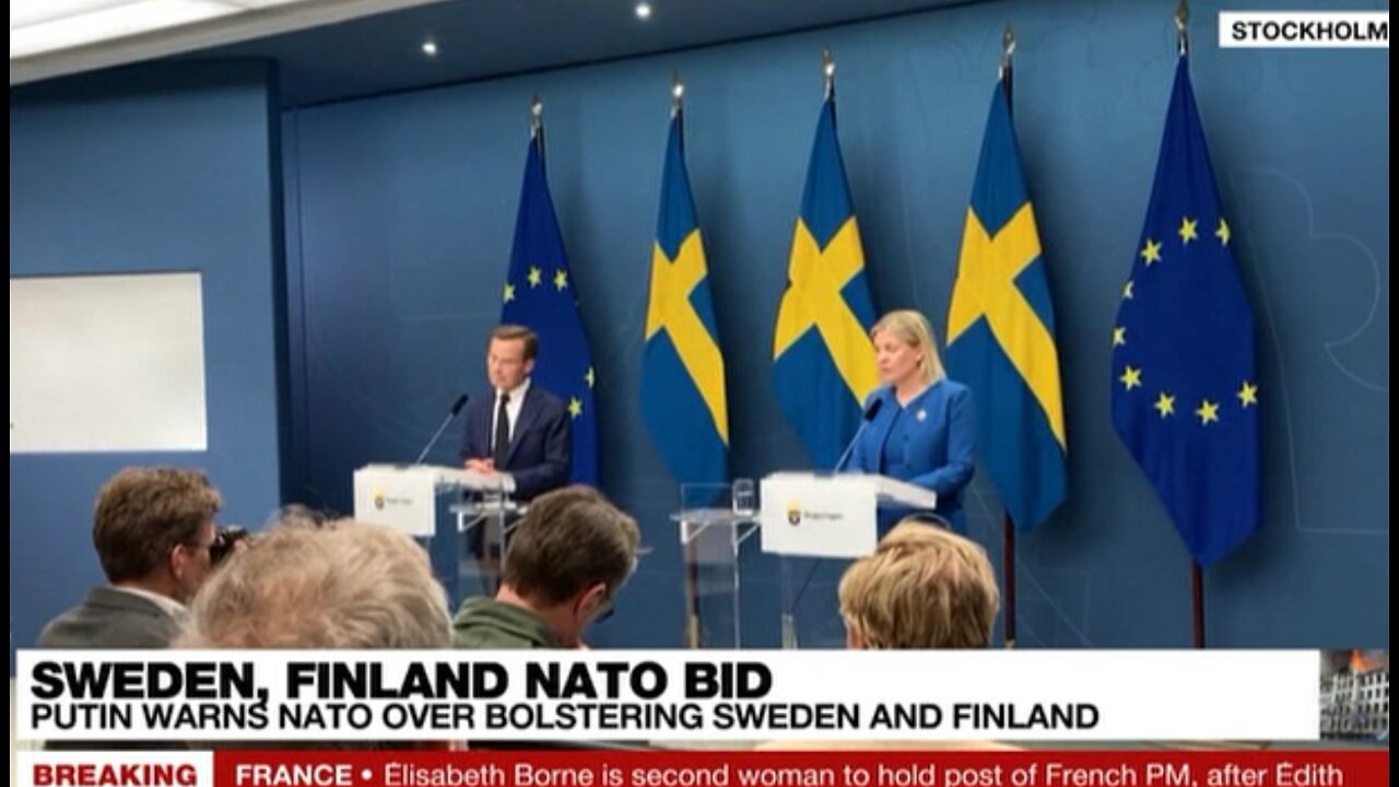 Putin warns nato over bolstering sweden and finland